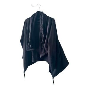 Allen B By Allen Schwartz Women's Black Cardigan Cotton Hoodie Size M